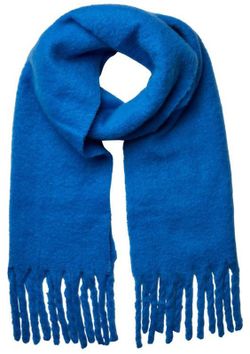 Bufanda larga con flecos Pieces Blue