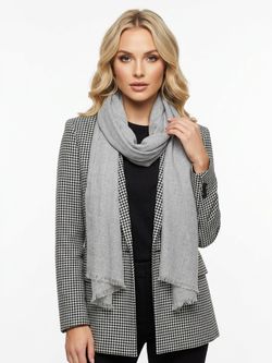 Bufanda larga con microflecos Pieces Dark Grey