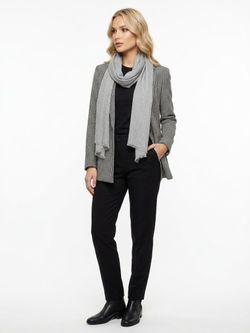 Bufanda larga con microflecos Pieces Dark Grey