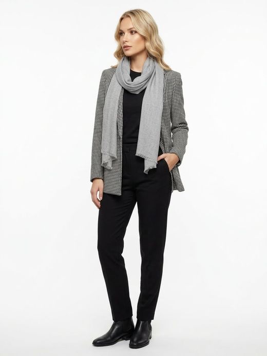 Bufanda larga con microflecos Pieces Dark Grey