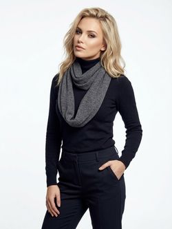 Bufanda larga Pieces Dark Grey Mela