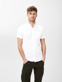 Camisa básica lisa de manga corta Produkt White