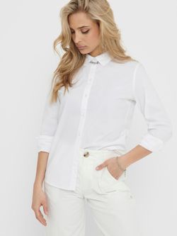 Camisa básica lisa Jdy White