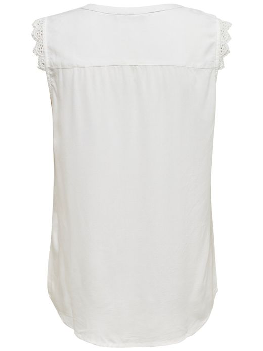 Camisa básica lisa s / m renda Somente Branco