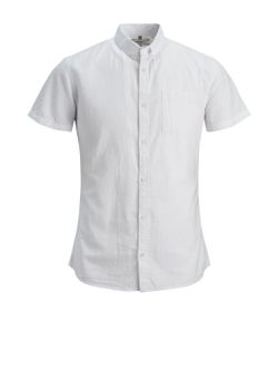 Camisa básica lisa de manga corta Produkt White