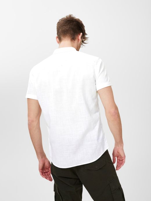 Camisa básica lisa de manga corta Produkt White