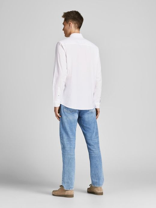 Camisa m/l oxford Jack & Jones White