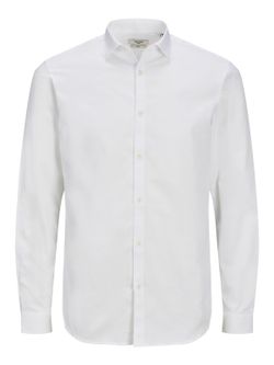 Camisa básica vestir entallada Jack & Jones White
