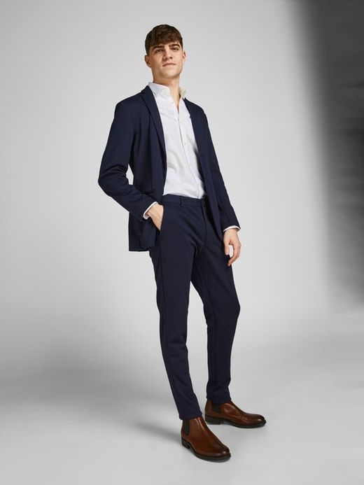 Camisa básica vestir entallada Jack & Jones White