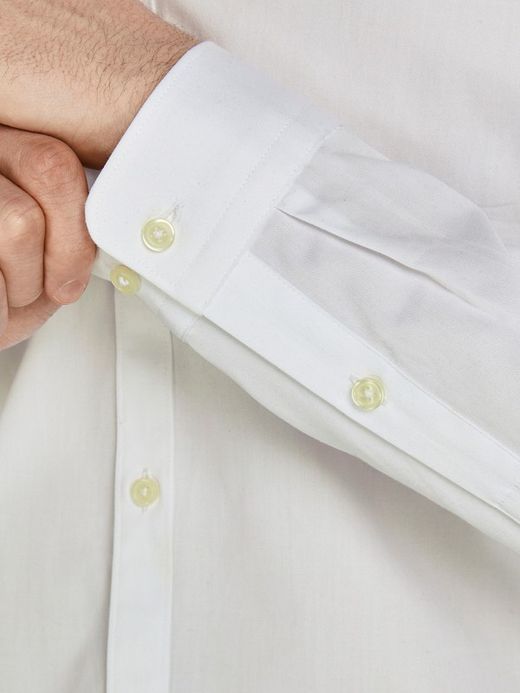 Camisa básica vestir entallada Jack & Jones White