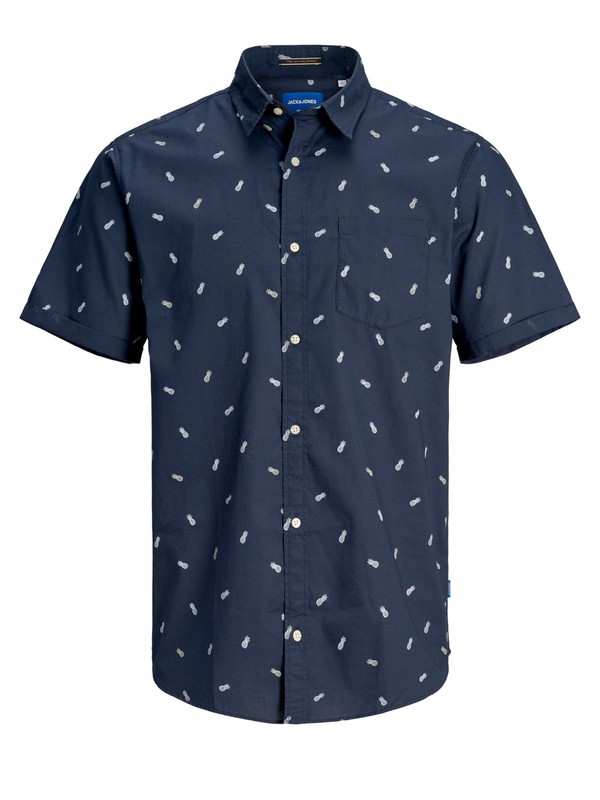 Camisa con dibujos piñas Jack & Jones Navy Blazer — Pep Serra street