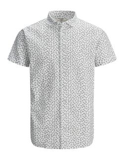 Camisa con estampado floral Jack & Jones White