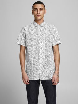 Camisa con estampado floral Jack & Jones White