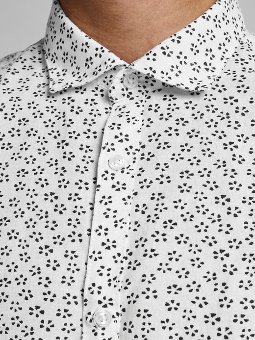 Camisa con estampado floral Jack & Jones White