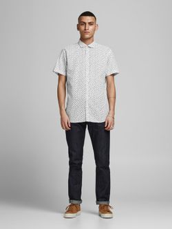 Camisa con estampado floral Jack & Jones White