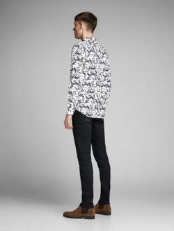Camisa con estampado hojas Jack & Jones White