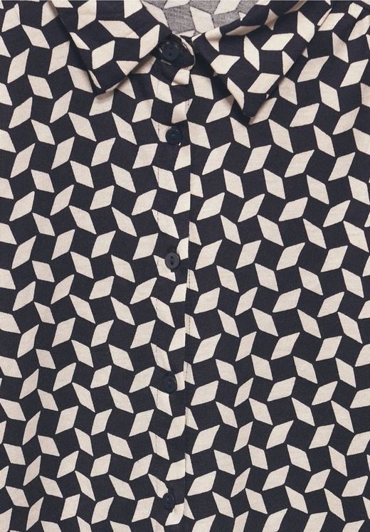Camisa con estampado rombo bicolor Street One Night Sky