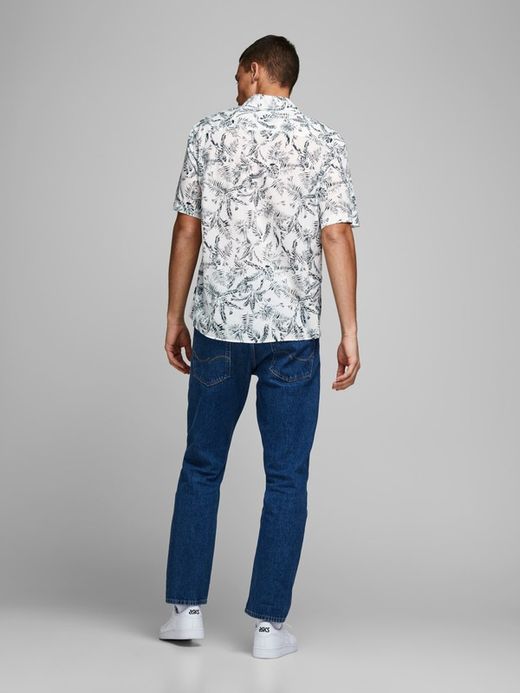 Camicia con stampa tropicale di Jack & Jones Cloud Dancer