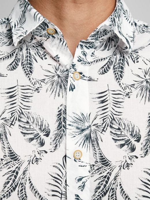 Camicia con stampa tropicale di Jack & Jones Cloud Dancer