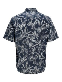 Jack & Jones Navy Blazer Hemd mit tropischem Print