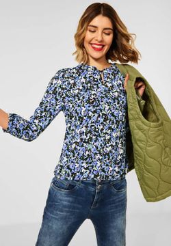 Camisa con manga 3/4 con estampado floral multicolor Street One Dark Navy