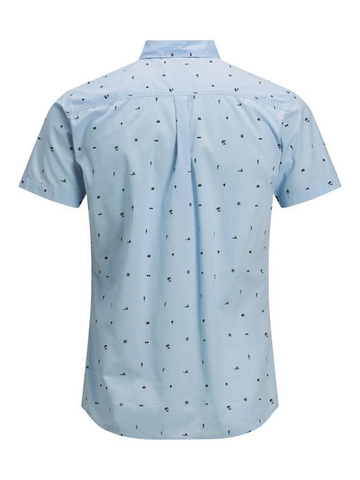 Camicia con micro disegni natalizi Produkt Chambray Blue