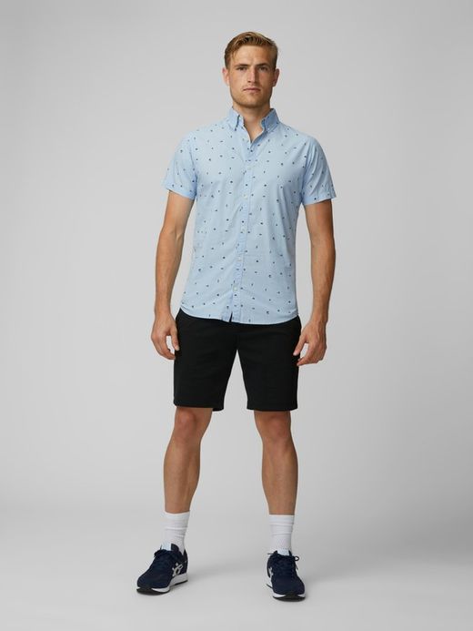 Camicia con micro disegni natalizi Produkt Chambray Blue