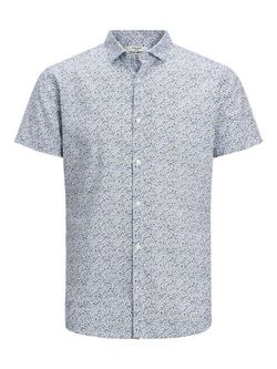 Camisa con microestampado floral Jack & Jones White