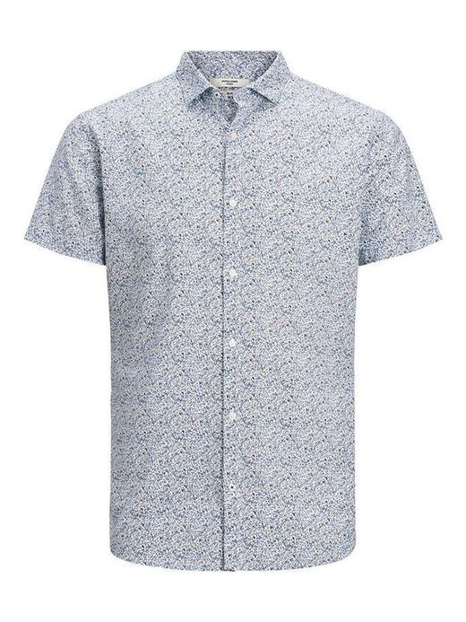 Camisa con microestampado floral Jack & Jones White
