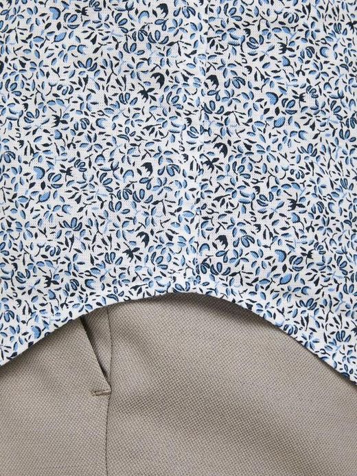 Camisa con microestampado floral Jack & Jones White
