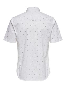Camisa con muestra pequeña Only & Sons White