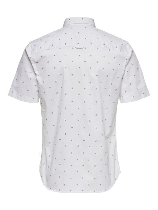Camisa con muestra pequeña Only & Sons White