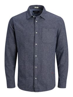 Camicia Jack & Jones pied de poule blu scuro