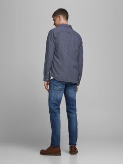 Camicia Jack & Jones pied de poule blu scuro