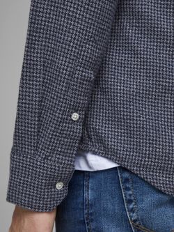 Camicia Jack & Jones pied de poule blu scuro