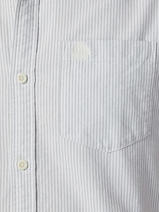 Camisa con rayas finas y bolsillo Produkt Slate