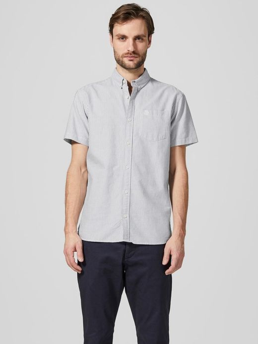 Produkt Stonewash Fine Stripe Taschenhemd