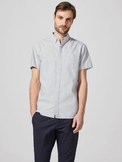 Camisa con rayas finas y bolsillo Produkt Slate