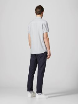 Camisa con rayas finas y bolsillo Produkt Slate