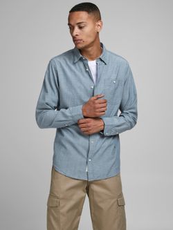 Camicia a rombi irregolari Jack & Jones Medium Blue