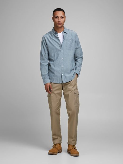 Camicia a rombi irregolari Jack & Jones Medium Blue