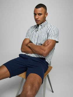 Camicia Jack & Jones Distressed Check Whisper White