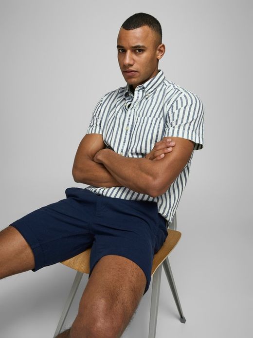 Camicia Jack & Jones Distressed Check Whisper White