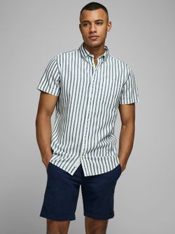 Camicia Jack & Jones Distressed Check Whisper White