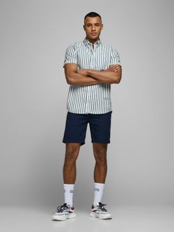 Camicia Jack & Jones Distressed Check Whisper White