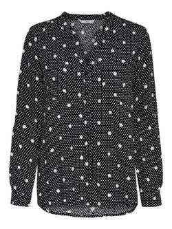 Camicia girocollo a pois Only Black