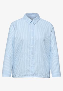 Camisa de m. 3/4 con rayas finas Street One Blue