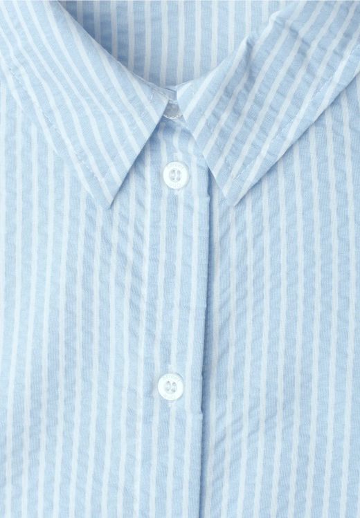 Camisa de m. 3/4 con rayas finas Street One Blue