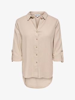 Camisa de manga 3/4 Only Tan