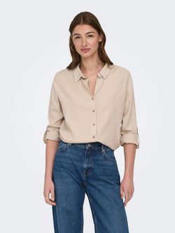 Camisa de manga 3/4 Only Tan